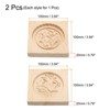 Unique Bargains Wooden 3D Carved Smooth Vintage Baking Cookie Biscuit Mould 2 Pcs - 2 of 4