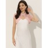 INSPIRE CHIC Women's Lace Stand Collar Pearl Button Short Sleeve Cropped Shrug - 3 of 4