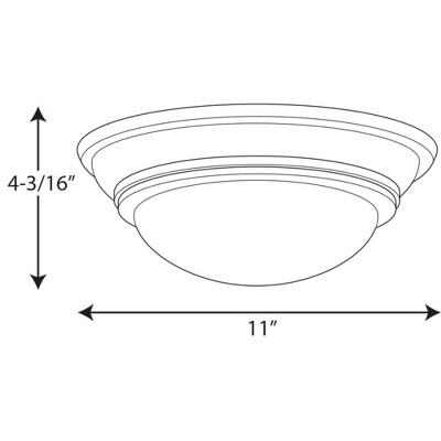 Brushed Nickel LED Flush Mount Light with Etched Glass Bowl