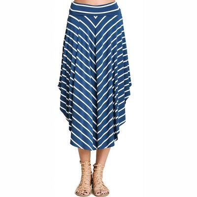 Women's Bohemian Striped Midi Skirt - umgee