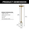 DORESshop 1-Light Gold Crystal Integrated LED Pendant Light Modern Mininalist Metal Ceiling Hanging Lightfor Livingroom Bedroom - 4 of 4