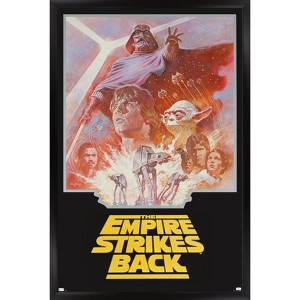 Trends International Star Wars: The Empire Strikes Back - Group One Sheet Framed Wall Poster Prints - 1 of 4