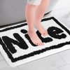 Unique Bargains Plush Letter Pattern Non-slip Soft Absorbent Bath Mat - 2 of 4