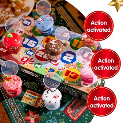 Christmas Slime Advent Calendar with 8 Dessert Jars and 16 Charms and Sprinkles