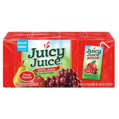 Juicy Juice Fun Size Fruit Punch 100% Juice - 8pk/4.23 fl oz Boxes