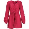 VENUS Womens Swiss Dot Tie-Front Romper - 4 of 4