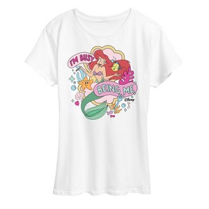 Women's - Disney Princess - Ariel Busy Being Me Short Sleeve Graphic T-Shirt - 1 of 4