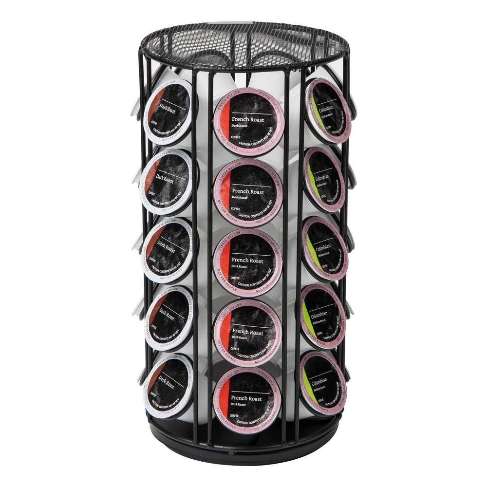 Mind Reader Single-Serve Coffee Pod Carousel 35 Pod Capacity Black