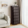 Costway 6 Drawer Chest Dresser Clothes Storage Bedroom Tall Furniture Cabinet - 4 of 4