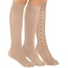 Collections Etc Stylish & Comfortable 15-20mmHg Compression Knee High Stockings, 3 Pairs - Made in USA - 3 of 3