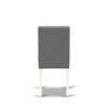 East West Furniture, 5 Piece Dining Table Set consists A Kitchen Table and 4 Platinum Gray Faux Leather Person Kitchen Chairs - 3 of 4