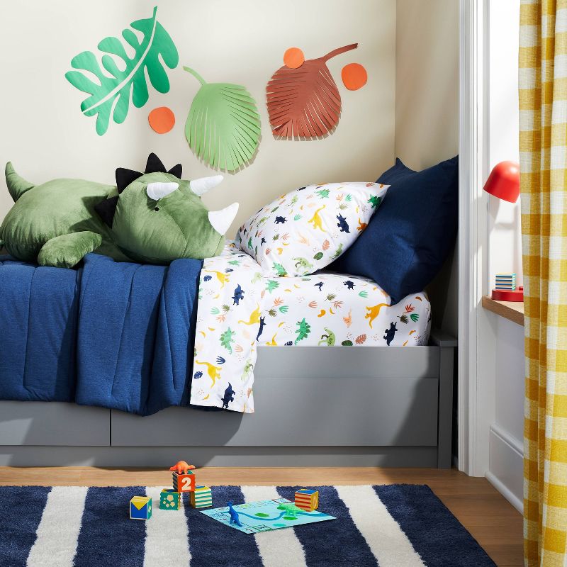 Dinosaur Microfiber Kids' Sheet Set - Pillowfort™, 2 of 11