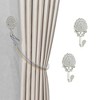 Unique Bargains Curtain Holdbacks Peacock Wall Hooks Zinc Alloy 3.74"x2.36" 1 Pair - 2 of 4