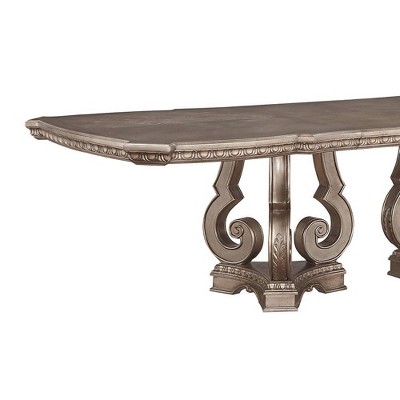 Northville Antique Silver Extendable Rectangular Wood Dining Table
