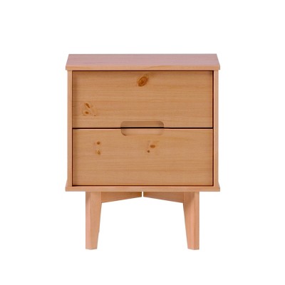 GlasFlength Nightstands Accent Nightstand Bedside Table Nightstand End Tables Nightstands with 2 Drawers for Bedroom, Beige, 20"*16"*24"