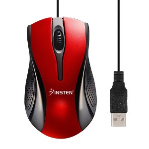 Insten Wired USB Optical Mouse Compatible with Laptop, PC, Computer, MacBook Pro/Air & Gaming - 1 of 4