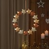 TopComfy Decorative Object Handcrafted Holiday Paper Blossom Wreath Multicolor Design for Home Decor, Brown, 18.11"*18.11"*1.77" - 2 of 4
