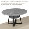 Round Dining Table for 4-6, 47.2" Farmhouse Kitchen Table with Storage, Circle Dinner Tables - 4 of 4