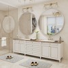 Apmir  Round High Quality Aluminum Alloy Framed French Cleat Mounted Wall Decor Bathroom Vanity Mirror - 3 of 4