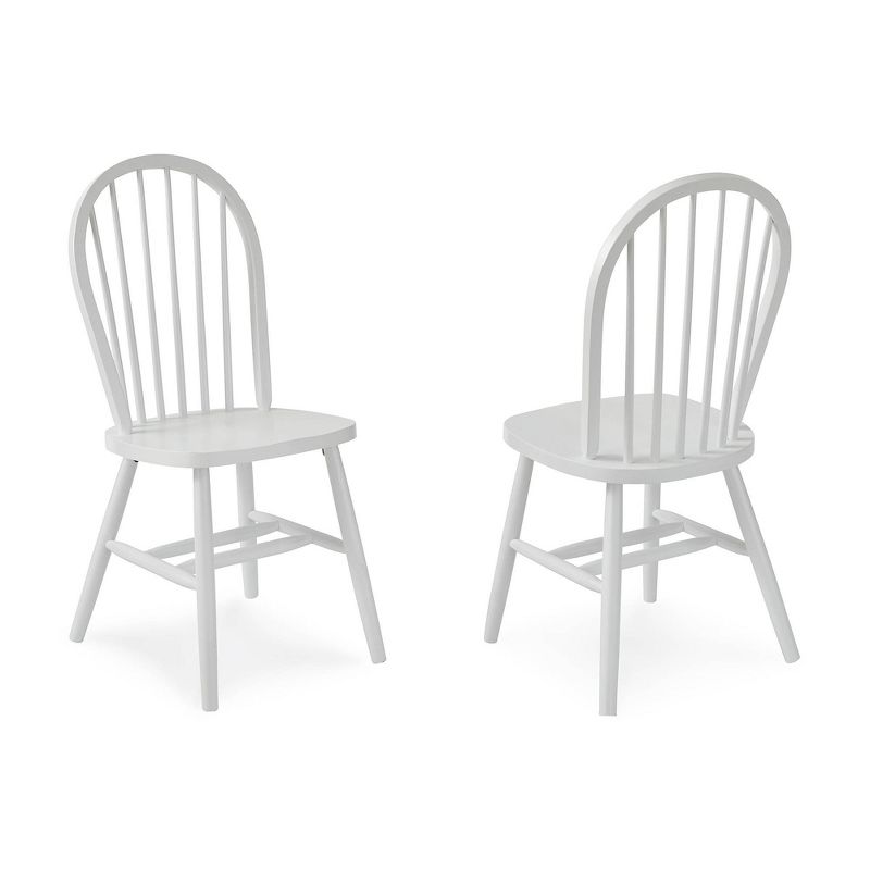 Windsor Spindle Back Armless Chair White - International Concepts, 4 of 5
