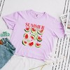 Simply Sage Market Watermelon Chart Summer Vibes Boxy Crop Top - 3 of 4