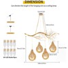 YIYIBYUS 8-Light Gold Creative Bird Nest Chandelier for Living Rooms Dining Room - 4 of 4