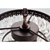 9.84" x 9.84" x 49.62" 3-Light Eresu Chandelier Brown - Warehouse Of Tiffany: Antique Copper, Crystal Drops, ETL Listed - 4 of 4