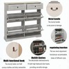 QingMoon Shoe Storage Cabinet, Entrance Shoe Rack, Narrow Shoe Organizer with 4 Flip Drawers, 2 Drawers and Adjustable Shelf for Entryway, Foyer - 4 of 4