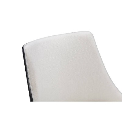 Orleans Matte Black Swivel Low Back Dining Chair Set with Zebrano Wood