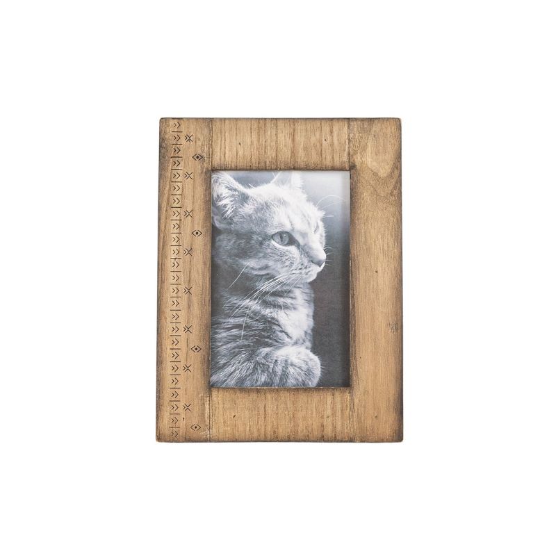 4x6 Inch Rustic Southwest Picture Frame Wood, MDF & Glass by Foreside Home & Garden, 1 of 9
