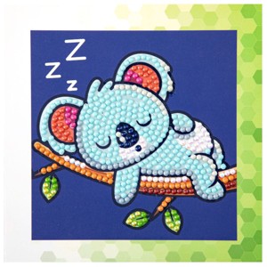 DIAMOND DOTZ Quick DOTZ Sleepy Koala Unicorn Diamond Art Painting Kit 5.1" X 5.1" - 1 of 4