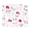 Hudson Baby Infant Boy Cotton Muslin Swaddle Blankets, Boy Farm Animals, One Size - 4 of 4