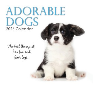2026 Square Wall Calendar, Adorable Dogs, 16-Month Animals Theme, 180 Reminder Stickers (12x12 In) - 1 of 4