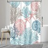 LunaLulinlk Blue Pink Bathroom Curtain with 12 Hooks, 72" x 72" - 2 of 4