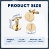 Unique Bargains Copper Engraved Initial Men's Cufflinks Gold 2 Pcs - 2 of 4