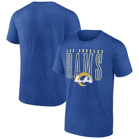 Nfl Los Angeles Rams Men's Team Striping Gray Short Sleeve Bi-blend T-shirt  : Target