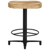 vidaXL Bar Stool Set of 2 Natural wood and black Solid Mango Wood - 3 of 4