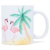 Elanze Designs Flamingos are my Spirit Animal 11 Ounce White Ceramic Coffee Mug - 2 of 2