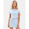 EXLURA Womens Casual Summer 2 Piece Short Skirt Sets Short Sleeve Tshirt And Tennis Skort Dressy Cotton Matching Sweatsuits - 2 of 4