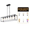 41" Industrial Metal Linear Chandelier, 6-Light Fixture with Dual Chains and Adjustable Height for Kitchen Island, Dining, or Living Space - 4 of 4