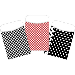 3pk 30ea Red & Black Classic Library Pockets - Barker Creek: Teaching Aid, Index Card Holders, 90 Pieces - 1 of 4