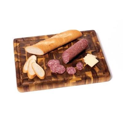 Large Acacia End Grain Cutting Board with Handles