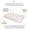 BreathableBaby Cotton Percale Fitted Sheet, For 52" x 28" Crib & Toddler Bed Mattress, AFB Butterflies (2-Pack) - 3 of 4