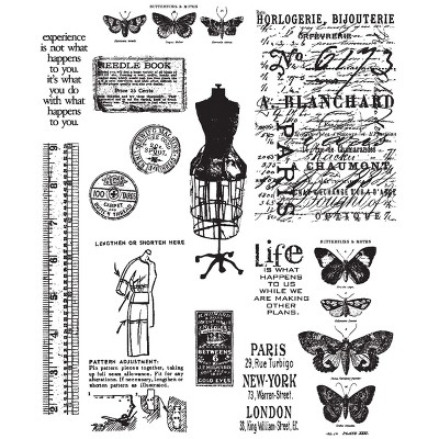 Tim Holtz Cling Stamps 7"X8.5"