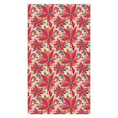 Avenie Abstract Floral Poinsettia Red Tablecloth -Deny Designs