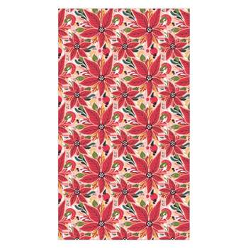 Avenie Abstract Floral Poinsettia Red Tablecloth -Deny Designs