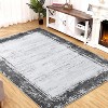 Large Modern Area Rug,Washable Non-Slip Low Pile Foldable Carpet for Living Room Bedroom Playroom Home Office,Distressed Contemporary Rug - 3 of 4