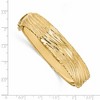 Black Bow Jewelry 14.25mm 14k Yellow Gold Textured & D/C Hinged Bangle Bracelet - 4 of 4