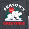 Men's - Coca Cola - Seasons Greetings Polar Bears Short Sleeve Graphic T-Shirt - 2 of 4
