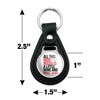 Bon Jovi Mom Needs Wine And Jovi Black Leather Keychain - 4 of 4